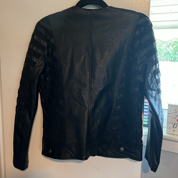 Faux Leather Moto Jacket - Picture 4 of 5